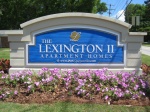 The monument sign for Lexington II Apartments